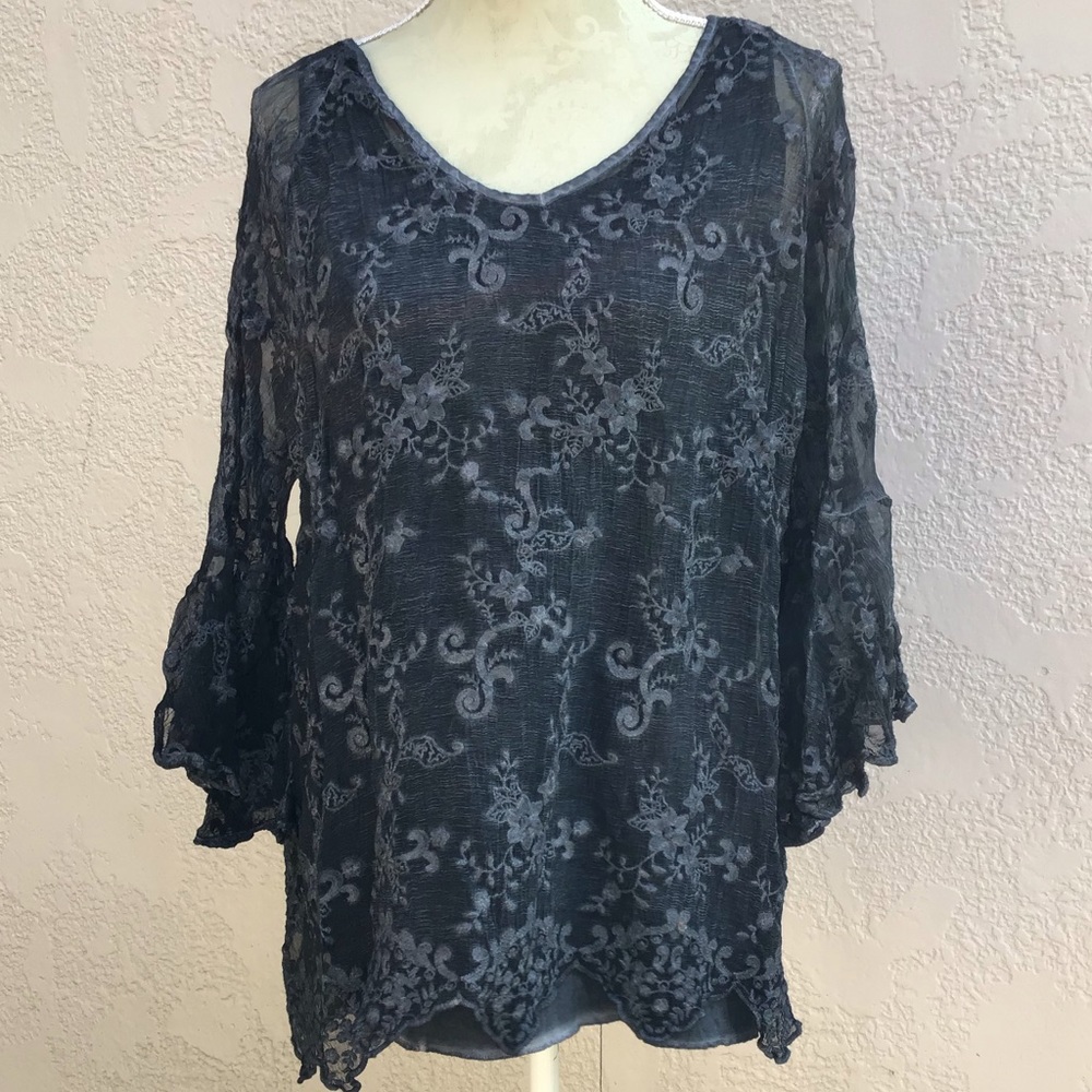 Getty Zueger lace blouse